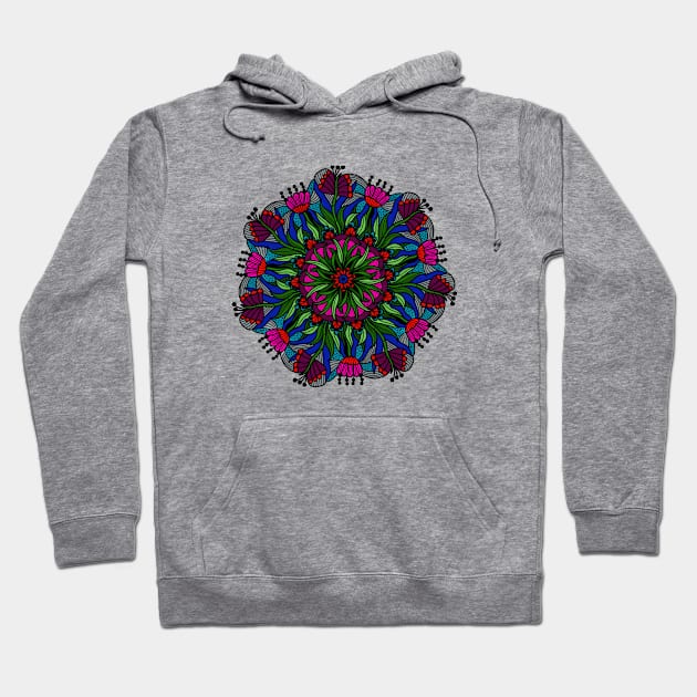 Floral mandala design 1 Hoodie by nadka.drawings